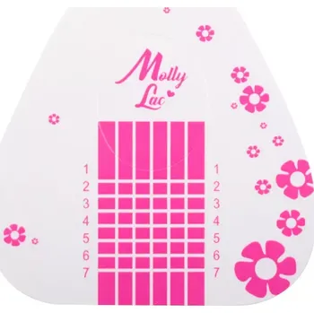 Umělé nehty Papírová šablona na modeláž gelových i akrylových nehtů, 100 ks - FLORAL (Papírová samolepící šablona na nehty, 100 ks)