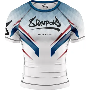 Oblečení pro bojové sporty 8weapons 8 WEAPONS Rashguard Shift - bílo/modro/červený - 8300021 Velikosti: S