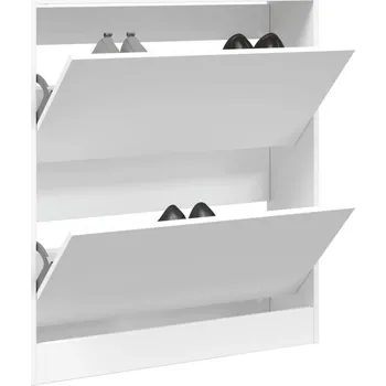 Botník Botník bílý 80 x 21 x 87,5 cm kompozitní dřevo Bílá839917