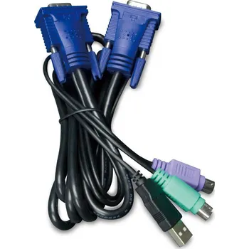 Notebook Kabel PLANET KVM-KC1-5 Kabel, KB/Video/Mouse, s USB pro KVM řady 210, integrovaný převodník USB-PS/2 KVM-KC1-5