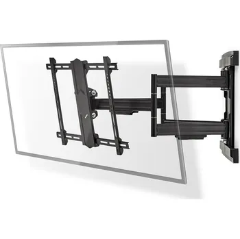 Televizní držák Nedis TVWM6551BK Držák, VESA, nástěnný, pro LCD a TV, úhlopříčka 37"–80", polohovatelný, náklon 17°, otáčení 180°, nosnost 70kg, černý TVWM6551BK