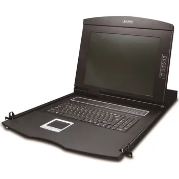 KVM konzole PLANET KVM-210-16M KVM konzole, s LCD 17", ovládání 16x PC, PS2/USB, 1U/19" instalace, touchpad KVM-210-16M