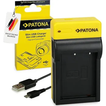 PATONA nabíječka Foto Fuji NP-W126 (Slim) Nabíječka, pro fotoaparáty, kompatibilní s Fuji NP-W126, USB-C PT151645