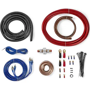 Notebook Nedis CKIT920VA Sada příslušenství, do auta, pro instalaci zesilovače, audiokonektory a kabely, až 1200W, blistr CKIT920VA