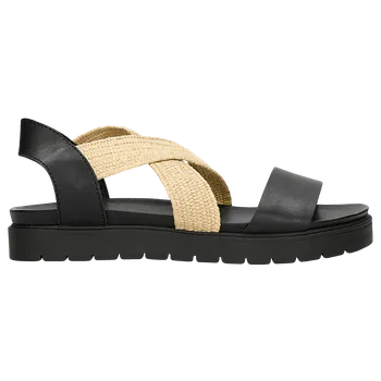 Dámské sandále Černé Masivní Sandály S Elastickým Látkový Páskem Wojas 7623881 37