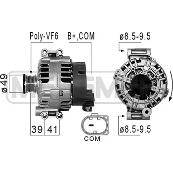 Alternátor ERA Alternátor ERA 210855A + DOPRAVA ZDARMA!