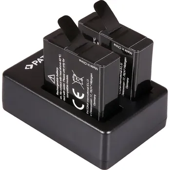Nabíječka PATONA pro 2 baterie GoPro AHDBT-501 Nabíječka, pro videokameru, pro 2 baterie, kompatibilní s GoPro Hero 5/6/7, microUSB, USB Typ-C + 2x baterie 1250mAh PT1935B