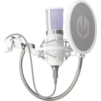 Mikrofon Endorfy Streaming OWH Mikrofon, streamovací, rameno, pop-up filtr, 3,5mm jack, USB-C, bílý EY1B005
