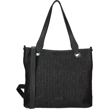 Plážová taška Dámská proutěná shopper taška Enrico Benetti Summer 66774 – černá, dlouhé popruhy, ideální na pláž i nákupy | Cooltovka.cz