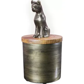 Dóza PANTHER 20 CM zlatá masiv mango