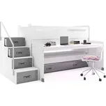 BMS GROUP Max 3x 80 x 200 cm grafit/bílá