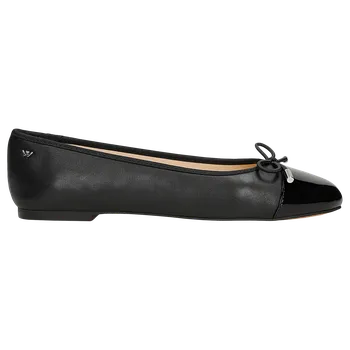 Dámské polobotky Černé Dámské Balerínky S Lakovanou Špičkou Wojas 4403571 38