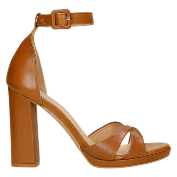 Dámské sandále Hnědé Dámské Sandály Na Vysokém Sloupku Wojas 7622053 36