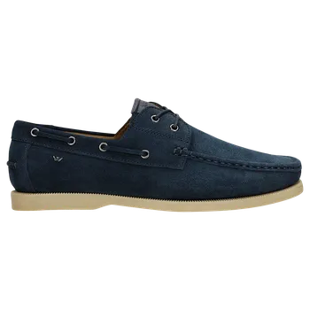 Pánské polobotky Tmavě Modré Pánské Mokasíny Ve Stylu Boat Shoes Wojas 1025666 40