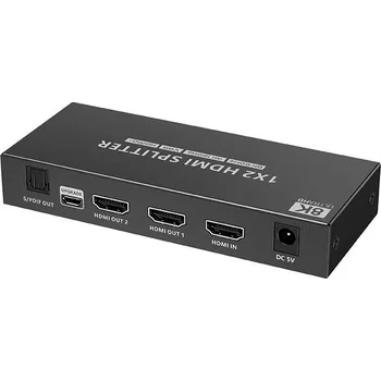 Notebook XtendLan HDMI-DA12E-8k Rozbočovač, HDMI, 1 vstup, 2 výstupy, podpora 8k@60Hz HDMI-DA12E-8k
