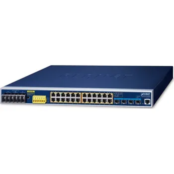 Síťový prvek PLANET IGS-6325-24UP4X Switch, 24× GbE RJ-45, 4× 10Gb SFP+, PoE++ 802.3bt, budget 720/1440W, -40 až +75°C, dual 48–54V DC, L3, fanless IGS-6325-24UP4X
