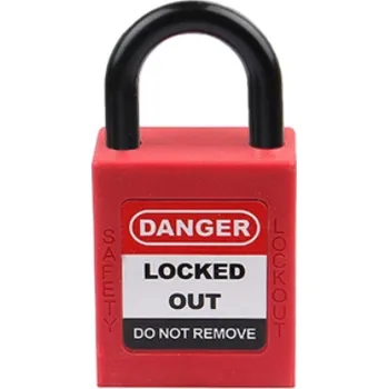 Visací zámek Lockey LOTO zámek 25 mm, nylonový třmen 6mm (nevodivý), nylonové tělo (nevodivé), rovná hrana Barva: Modrá