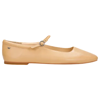 Dámské polobotky Béžové Kožené Baleríny S Páskem Přes Nárt Wojas 4405754 42
