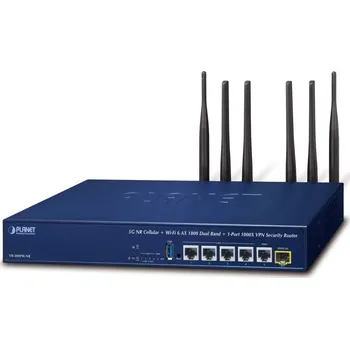 Síťový prvek PLANET VR-300FW-NR Router, firewall, VPN, 4x LAN, 1x WAN/LAN, 1x SFP, 5G/LTE, Wi-Fi 6, 2,4GHz, 5GHz, VLAN, QoS, RADIUS, SD-WAN, HA, AP kontroler VR-300FW-NR