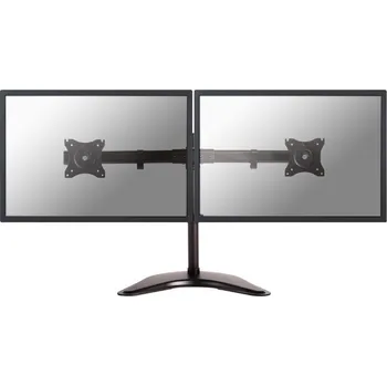 Monitor Neomounts NM-D335DBLACK Stojan, VESA, stolní, pro 2 ploché monitory, úhlopříčka 10"–27", náklon 90°, otáčení 90°, rotace 360°, nosnost 16kg, černý NM-D335DBLACK