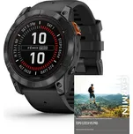 Garmin Fenix 7X Pro Solar | Gray / Black Band Gray / Black Band + dárek