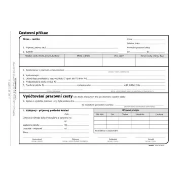 Tiskopis Cestovní příkaz A5 100 listů 1051