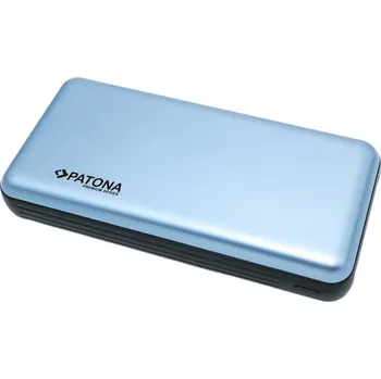 Powerbanka PATONA Premium Stark 1.0 PD65W 20000mAh PowerBank, 20000mAh, výstup USB-C, USB-A, Lightning, vstup Lightning, USB-C, modrá PT9991