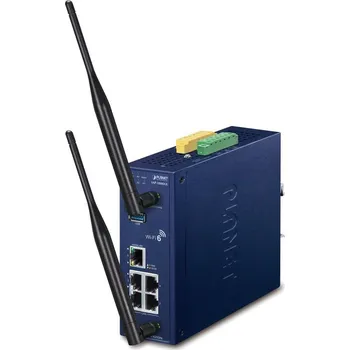 PLANET IAP-1800AX Access point, průmyslový, 4x LAN, 1x LAN/WAN, 802.11ax, 1800Mbps, 2.4/5GHz, 802.1Q VLAN, IP30, -40 až +75°C, DC 9-54V IAP-1800AX