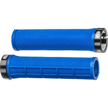 grip OXFORD gripy LOCK-ON se šroubovacími objímkami a menší tl. úchopu tmavě modré délka 130 mm 1 pár