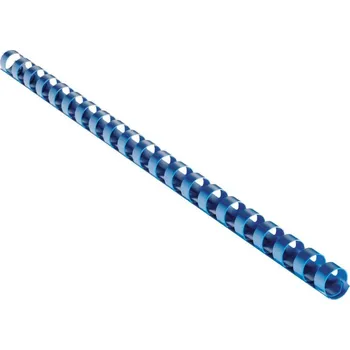 Vázací hřbet Eurosupplies plastový hřbet 8mm modrý Plastový hřbet, A4, 8mm, modrý, 100ks LAMRE21DR08B