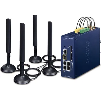 Počítač PLANET ICG-2515F-NR Bezpečnostní brána, 3× LAN, 1× LAN/WAN, 1× SFP LAN/WAN, 5G NR, LTE, GPS, 2× SIM slot, DIN, IP30, -40 až +75°C, dual DC 9-54V ICG-2515F-NR