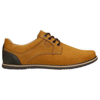 Pánské polobotky Hnědé Pánské Polobotky S Tmavě Modrou Vložkou Na Patě Wojas 1025423 45