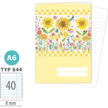 Sešit ARGUS Sešit A6 TYP 644 Flowers stitch 15980364