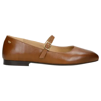 Dámské polobotky Hnědé Baleríny Mary Jane Z Lícové Kůže Wojas 4405552 38