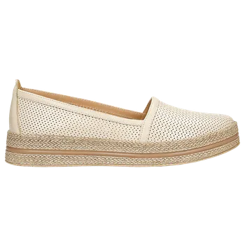 Dámské polobotky Béžové Perforované Polobotky Ve Stylu Espadrilek Wojas 4633654 37