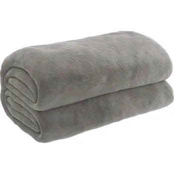 Bytový textil vidaXL Zátěžová deka s povlečením šedá 135 x 200 cm 10 kg textil [3154888]