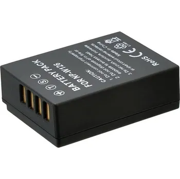 Baterie TRX pro FujiFilm 1600mAh Baterie, pro fotoaparát, 1600mAh, Li-Ion, pro FinePix HS30(EXR), HS33EXR, HS35EXR, HS50EXR, X-A1, X-E1, X-E2, X-M1, kompatibilní s Fuji NP-W126 TRX-NP-W126