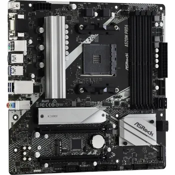 Základní deska ASRock A520M Pro4 Základní deska, AMD A520, AM4, 4x DDR4 DIMM (max. 128GB), 2x M.2, VGA, HDMI, DisplayPort, USB typ C, mATX A520M PRO4