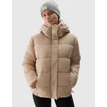 Dámská péřová bunda 4F velikost S beige