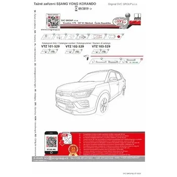 Tažné zařízení Tažné zařízení Ssang Yong KORANDO e-Motion 09/2019-> SV 102-529, SVC GROUP