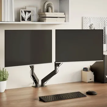 Držák monitoru Dvojité rameno na monitory max. 27" plynová pružina 20 kg Černý4012170