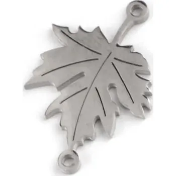 Přívěsek Přívěsek / mezidíl z nerezové oceli vločka, strom života, čtyřlístek, list Varianta: 4 platina list, Balení: 1 ks