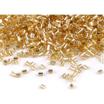 Korálek Rokajl sekaný 12/0 - 1,8 mm s průtahem Varianta: 22B zlatá sv., Balení: 30 g