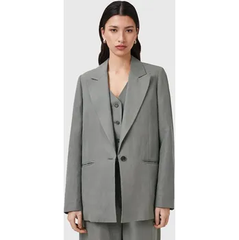 Dámské sako Sako s příměsí lnu AllSaints AVERIE W043QC šedá 90X, vel. 42