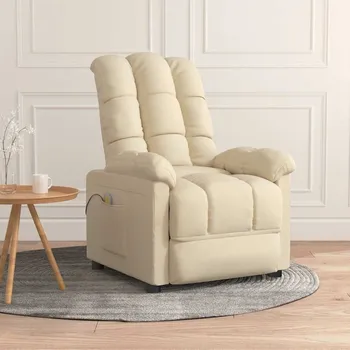 Masážní křeslo Masážní křeslo krémové textil Krémová342742