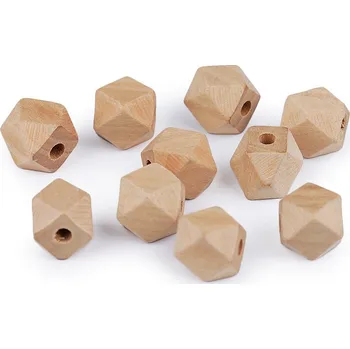 Korálek Dřevěné korálky nelakované 12x12 mm Varianta: přírodní, Balení: 10 ks
