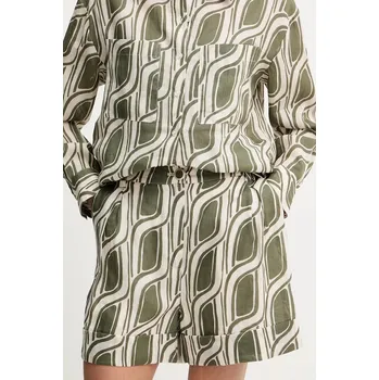 Dámské kraťasy Kraťasy Liu Jo dámské, zelená barva, high waist, WA5483.T6862 91X, vel. 34