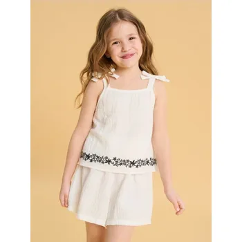 Dívčí spodní prádlo Sinsay - Bavlněná souprava na léto - bílá - 323CI-00X - 323CI-00X-122