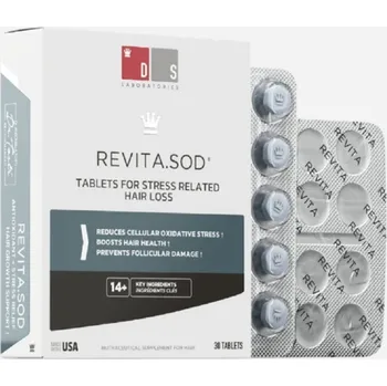 Přípravek proti padání vlasů DS Laboratories Antioxidační tablety Revita.SOD na vypadávání vlasů způsobené stresem