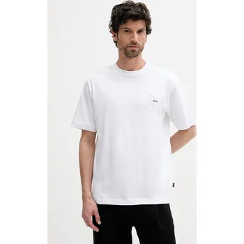 Pánské tričko Bavlněné tričko BOSS Orange Te_section 50546374 bílá 00X, vel. XXXL